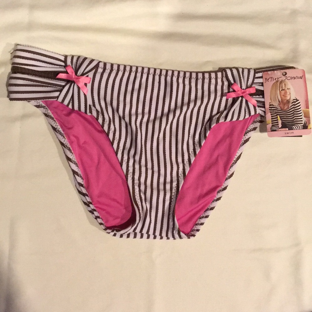 Betsey Johnson Swim Cupcake Bikini Bottom NWT Med.